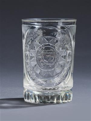 A Beaker, Dated 1819, - Glass and Porcelain