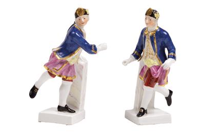 A Pair of Frenchmen Prancing, - Sklo a Porcelán
