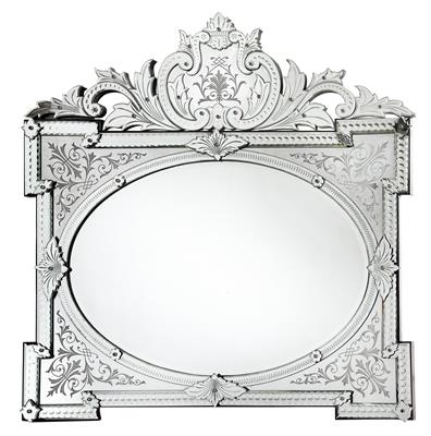 Prachtvoller Spiegel im venezianischen Stil, - Glas und Porzellan