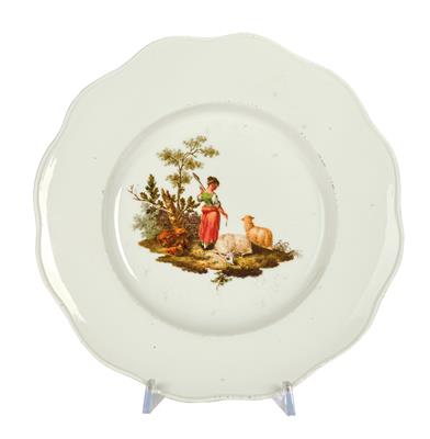 A Dinner Plate, - Glass and Porcelain