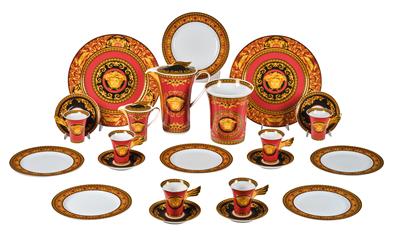 VERSACE “Medusa”, a Coffee Service and Other Parts, - Sklo a Porcelán