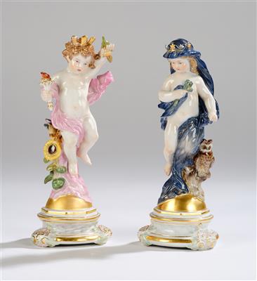 Allegories of “Day” and “Night”, Meissen - Vetri e porcellane
