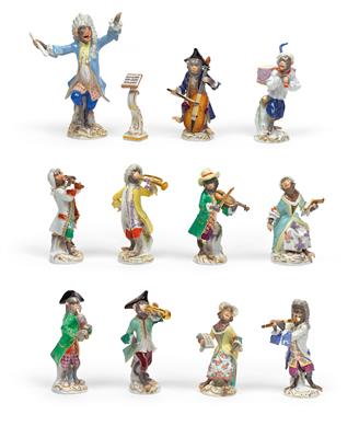 Monkey Orchestra of Count Brühl, Meissen - Sklo a porcelán