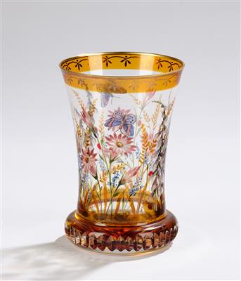 A Beaker (“Ranftbecher”) with “Fleurs en Terasse”, Germany c. 2000 - Glass and Porcelain