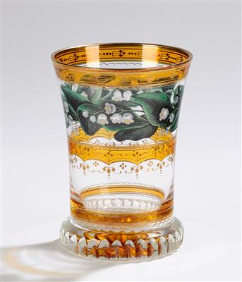 A Beaker (“Ranftbecher”) with Lily of the Valley Frieze, Austria, c. 2000 - Sklo a porcelán