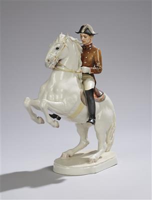 Oberst Podhayski reitet eine Levade, Hutschenreuther, - Glass and Porcelain Christmas Auction