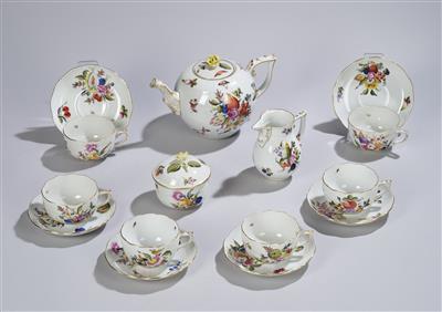 Teeservice, Herend, - Sklo a porcelán