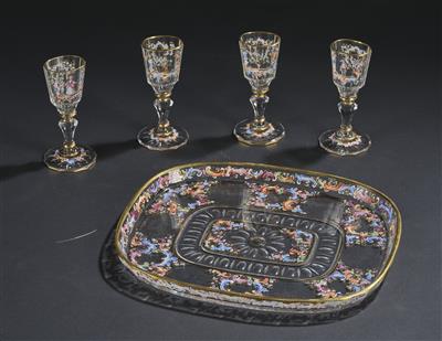 Lobmeyr "Rococo" Glasteile, 5Stück - Glass and Porcelain