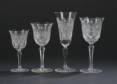 Trinkservice, farbloses Kristallglas, Böhmen - Sklo a porcelán