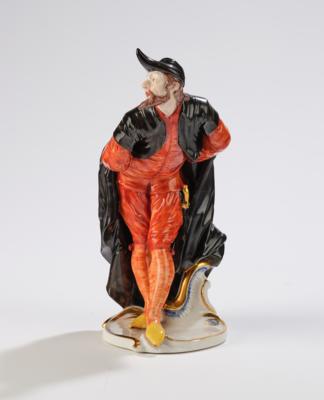 Pantalone aus der commedia dell'arte, Nymphenburg, Preßmarke und blaue Schildmarke, 20. Jh., - Glas und Porzellan