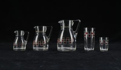 Trinkservice Böhmen um 1920- 1930, - Glas und Porzellan