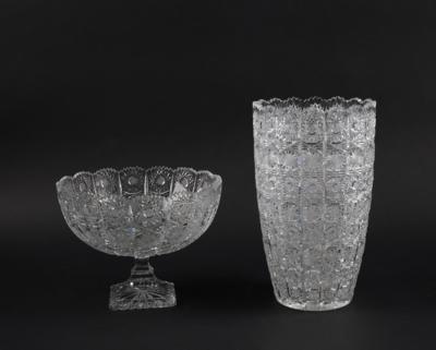 2 Glasteile, TRAUNKRISTALL um 1990, - Glass & Porcelain
