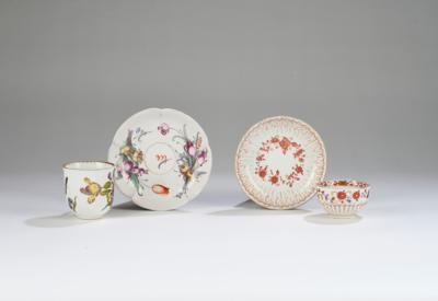 Koppchen mit Untertasse, Kaiserliche Manufaktur Wien um 1762, - Glass and Porcelain