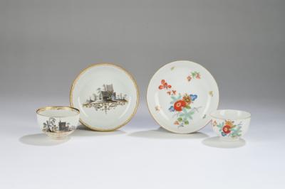 Koppchen mit Untertasse Kaiserliche Manufaktur Wien um 1766-1787, - Sklo a porcelán