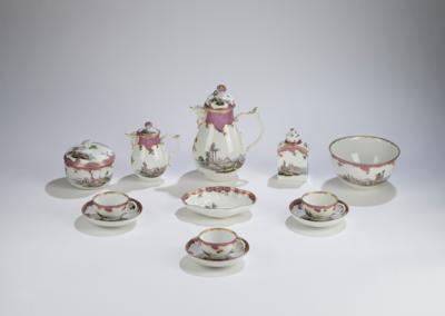 Prachtvolles Kaffee-Teeservice, Meißen um 1760, - Sklo a porcelán