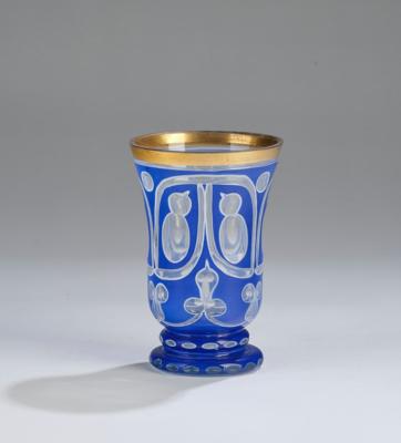 Sockelbecher, Böhmen um 1840 - Sklo a porcelán