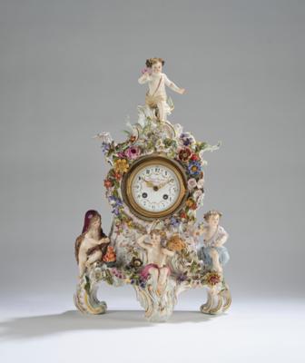 Uhrgehäuse mit den "Vier Jahreszeiten", Meißen um 1880, - Glass and Porcelain