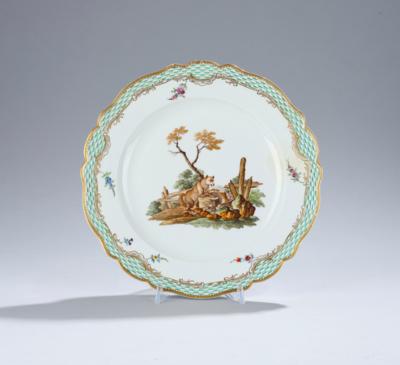 Teller 'Le Loup et le Renard', Meissen um 1774-1814, - Vetri e porcellane