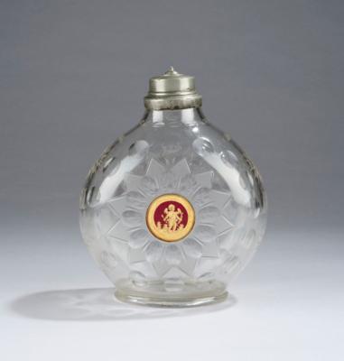 Schraubflasche, Böhmen um 1720/30, - Glas & Porzellan