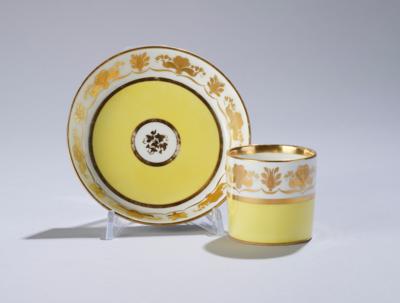 Tasse mit Untertasse, Kaiserl. Manufaktur, Wien 1833, - Sklo a porcelán