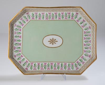 Anbietetablett, Kaiserliche Manufaktur, Wien 1808, - Sklo a porcelán