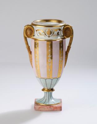 Sockelvase, Lippert  &  Haas, Schlaggenwald 1829, - Glass and Porcelain