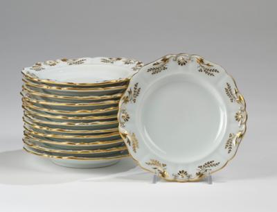 13 Dessertteller, Kaiserliche Manufaktur, Wien 1846/1847, - Glass and Porcelain