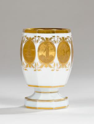 Agatin-Pokal, Böhmen um 1900, - Sklo a porcelán