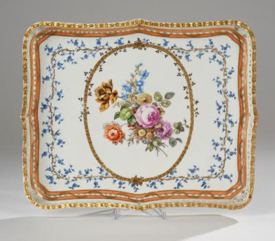 Tablett, Kaiserliche Manufaktur, Wien um 1760, - Vetri e porcellane