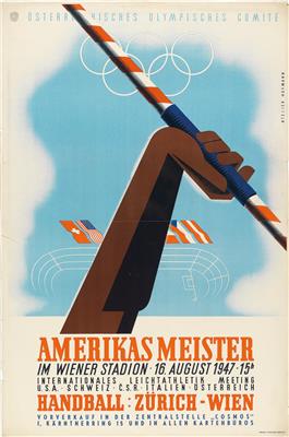 AMERIKAS MEISTER IM WIENER STADION - Posters, Advertising Art, Comics, Film and Photohistory