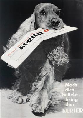 ANONYM "Mach dich beliebt - bring den Kurier" - Plakate, Reklame, Comics, Film- und Fotohistorika