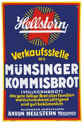 HELLSTERN - MÜNSINGER KOMMISBROT - Posters, Advertising Art, Comics, Film and Photohistory