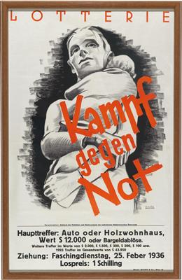 HUSSL-RAUDNITZKY (Atelier) "Lotterie Kampf gegen Not" - Plakate, Reklame, Comics, Film- und Fotohistorika