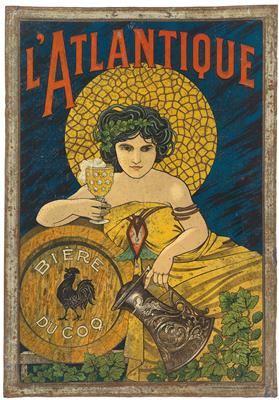 L'ATLANTIQUE - BIÉRE DU COQ - Plakate, Reklame, Comics, Film- und Fotohistorika