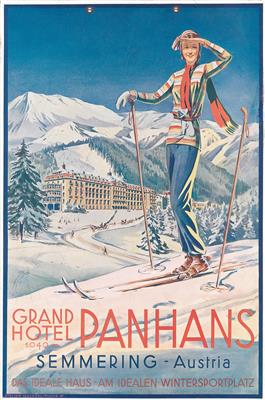 MUCHSEL-FUCHS (Atelier) "Grand Hotel Panhans Semmering" - Plakate, Reklame, Comics, Film- und Fotohistorika