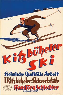 WALDE Alfons (1891-1958) "Kitzbüheler Ski" - Plakate, Reklame, Comics, Film- und Fotohistorika