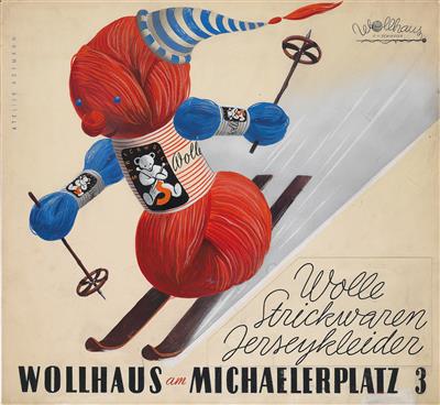 WOLLHAUS AM MICHAELERPLATZ - Posters, Advertising Art, Comics, Film and Photohistory