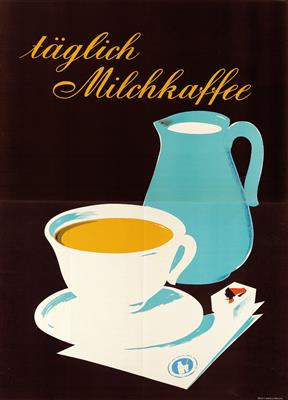 ANONYM "Täglich Milchkaffee - (Meinl)" - Plakáty, Komiksy a komiksové umění