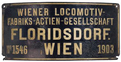 WIENER LOCOMOTIV-FABRIKS-AG FLORIDSDORF - Plakate, Reklame, Comics, Film- und Fotohistorika