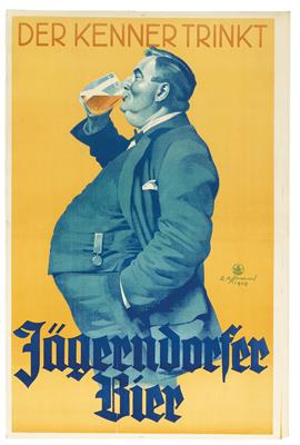 ASSMANN R. "Jägerndorfer Bier" - Posters, Advertising Art, Comics, Film and Photohistory