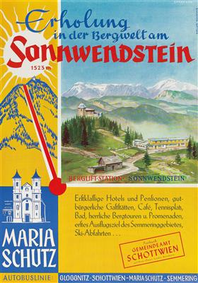 KOLLER-SCHÖNERER "Sonnwendstein - Maria Schutz - Manifesti e insegne pubblicitarie, fumetti, storia del cinema e della fotografia