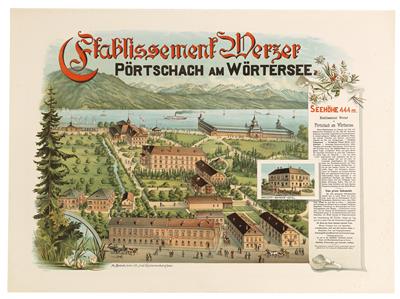 WEBER E. "Etablissement Werzer - Pörtschach am Wörthersee" - Plakate, Reklame, Comics, Film- und Fotohistorika