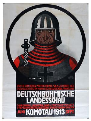DEUTSCHBÖHMISCHE LANDESSCHAU KOMOTAU 1913 - Posters