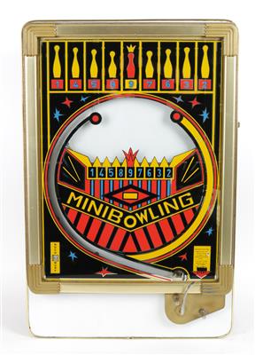 ELEKTRISCHER GELDSPIELAUTOMAT"MINIBOWLING" - Manifesti e insegne pubblicitarie