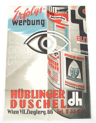 ERFOLGS-WERBUNG HÜBLINGER DUSCHEL - Reklame und Plakate