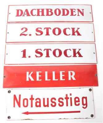 SCHRIFTSCHILDER, Konvolut (16Stück) - Plakate und Reklame