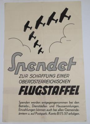 SPENDET ZUR SCHAFFUNG EINER OBERÖSTERREICHISCHEN FLUGSTAFFEL - Plakáty a reklama
