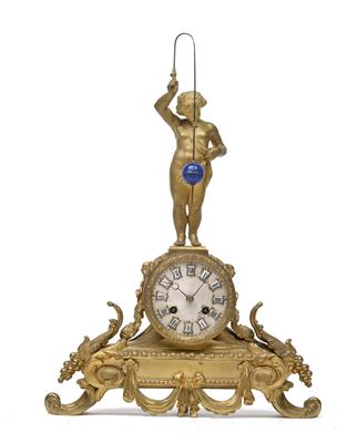 A Historism Period "Mysterieuse" bronze mantel clock - Starožitnosti