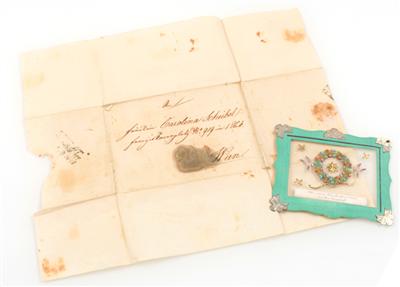 Biedermeier greetings cards, - Antiques: Clocks, Metalwork, Asiatica, Faience, Folk art, Sculptures