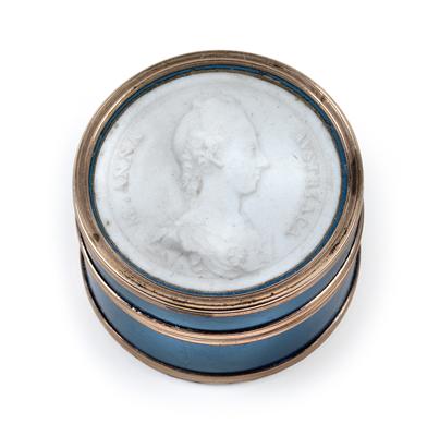 Small box with lid with portrait of Archduchess Maria Anna, - Antiquariato - orologi, metalli lavorati, asiatica, ceramica faentinas, arte popolare, sculture
